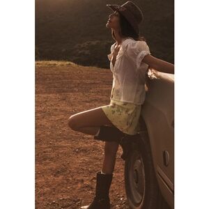 Anthropologie The Tilda Mini Slip Floral Print Skirt